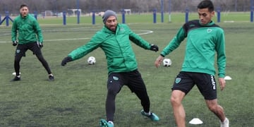 Pablo Palacios Alvarenga, el goleador del Federal A y último refuerzo, y tuvo su primera práctica con San Martín\u002E