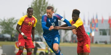 Islandia, rival de Argentina en el Mundial, igualó con Ghana tras estar 2-0 arriba\u002E (Foto: AFP PHOTO / Haraldur Gudjonsson)