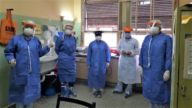 Médicos de la sala Covid-19 del hospital "Pablo Soria, de San Salvador de Jujuy