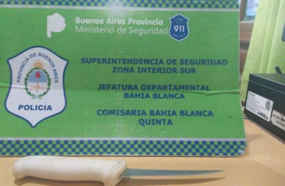 Bahía Blanca: detenido por atacar al vecino con una cuchilla