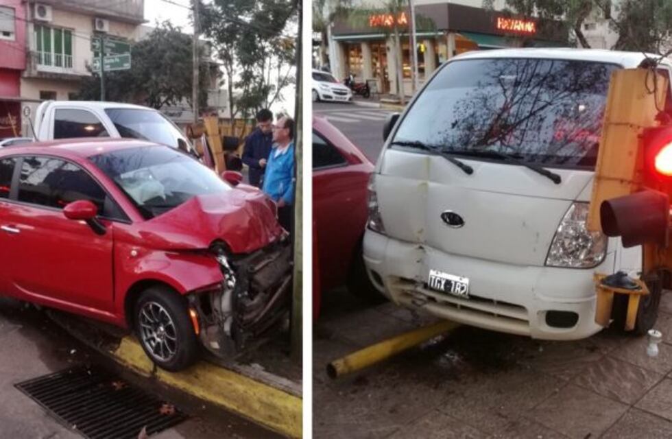 Choque en el microcentro posadeño: dos heridos e importantes daños materiales