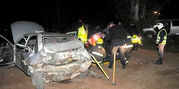 Violento choque en Santa Rosa (La Arena)