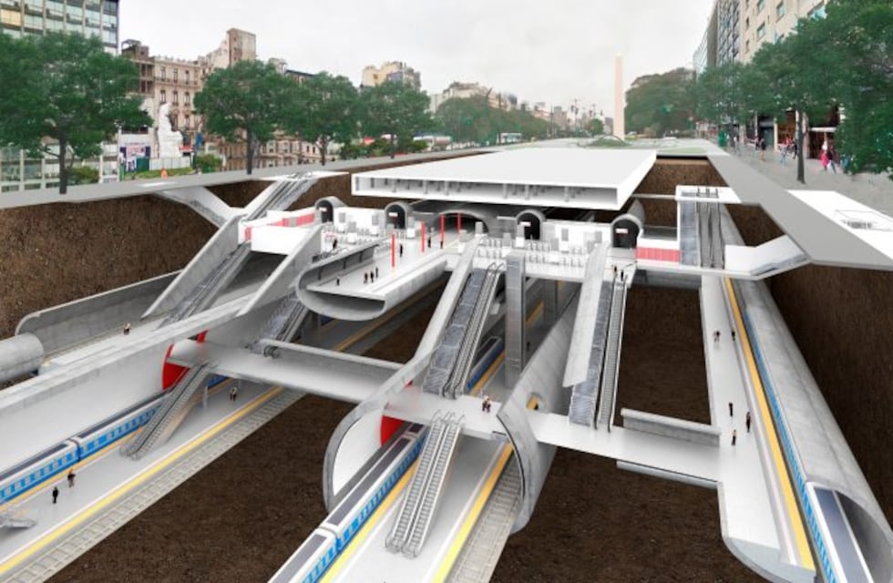 Así es la megaobra de transporte que tendrá su estación central bajo el Obelisco
