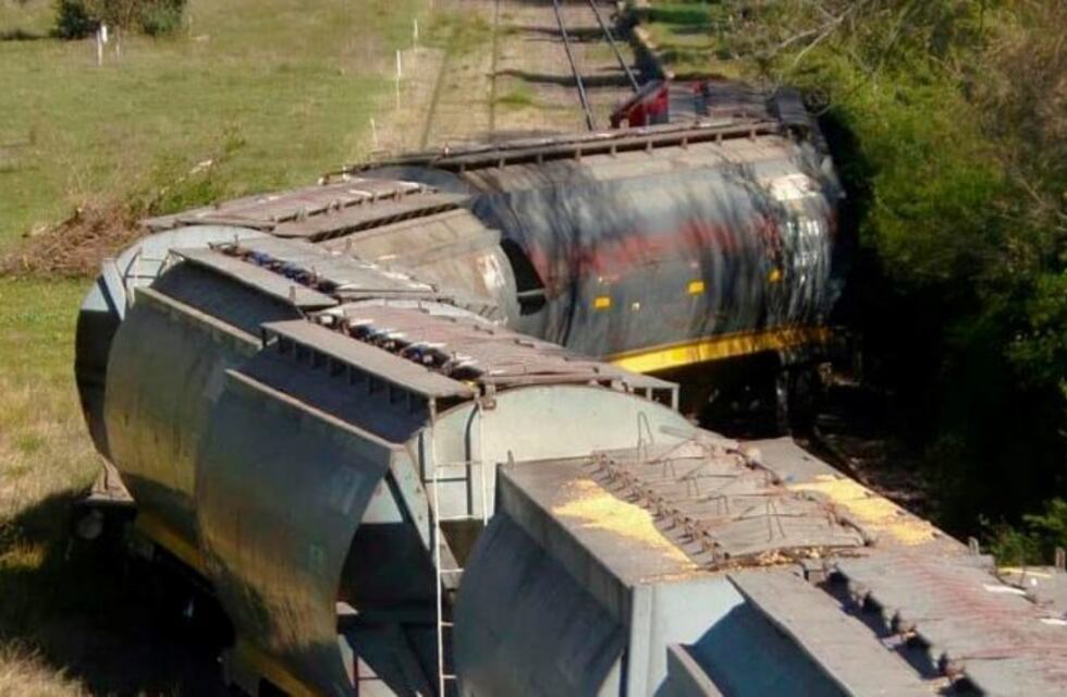 Descarriló un tren de carga con cereales entre Miguel Cané y Relmo