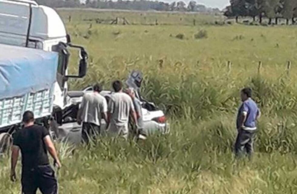 Ruta 3: un muerto tras un choque entre un auto y un camión