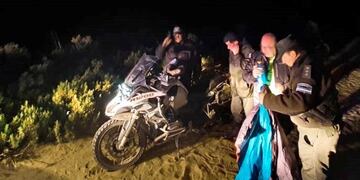 GN rescató a un motociclista accidentado en la Puna jujeña