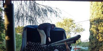 En total son 6 mil metros de tuberías los que llegaron a Oberá este jueves\u002E
