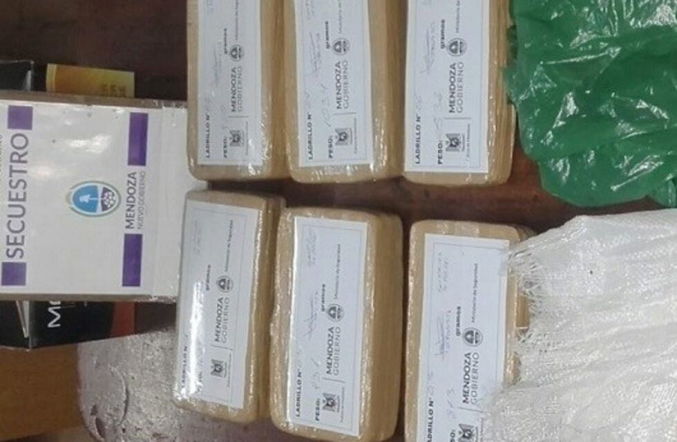 Incautaron casi 6 kilos de marihuana en una casa de Luján de Cuyo