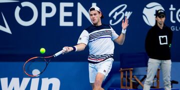 Diego Schwartzman perdió ante Jo Wilfried Tsonga en la final de Amberes\u002E Foto: AFP\u002E
