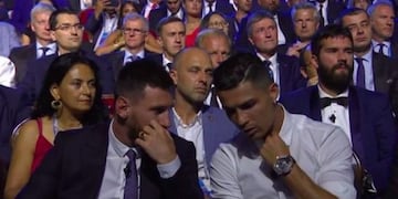 Cristiano Ronaldo y Lionel Messi\u002E (Twitter)