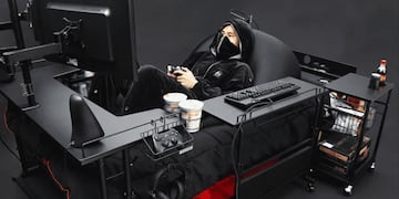 Crean una "cama para videojuegos" de la que nunca necesitas levantarte
