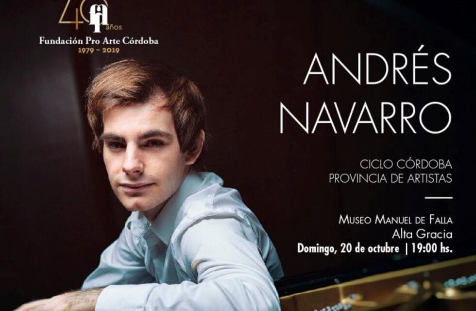 Alta Gracia: Concierto de Piano del español Andrés Navarro Comas en su gira por Argentina