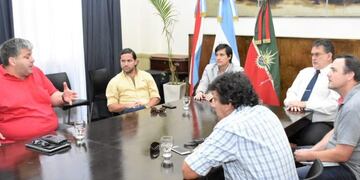 Reunión de trabajadores, Comerciantes y el Intendente de Concordia
