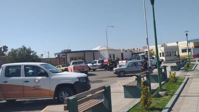 El hospital Cantoni durante la evacuación\u002E