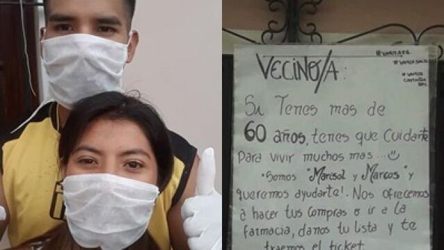Una pareja ayuda a sus vecinos mayores de edad\u002E