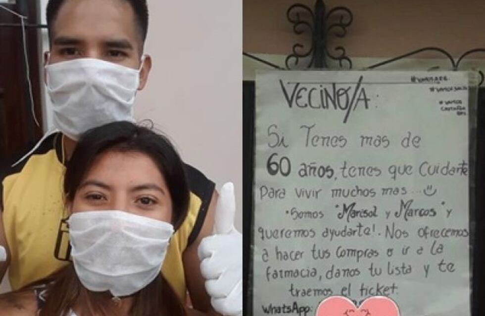 Una pareja salteña dejó un cartel para ayudar a sus vecinos