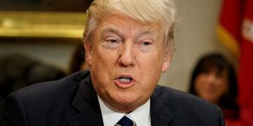 FILE - In this Feb. 14, 2017 file photo, President Donald Trump speaks during a meeting with parents and teachers, in the Roosevelt Room of the White House in Washington. (AP Photo/Evan Vucci, File)