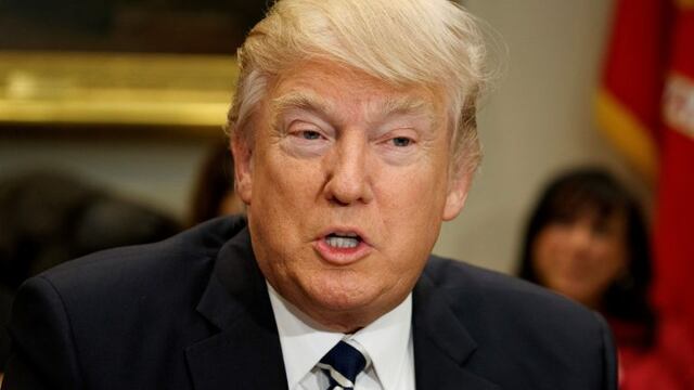 FILE - In this Feb. 14, 2017 file photo, President Donald Trump speaks during a meeting with parents and teachers, in the Roosevelt Room of the White House in Washington. (AP Photo/Evan Vucci, File)