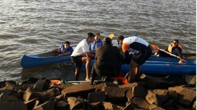 Piragüista casi se ahoga en la Costanera de Posadas