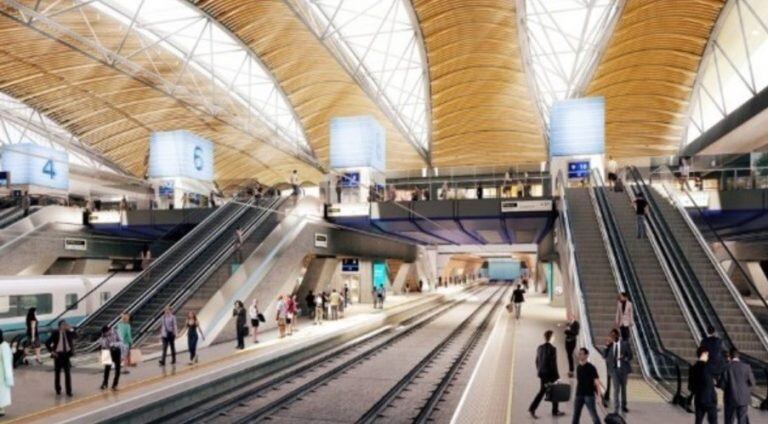 Así quedará una de las estaciones (hs2.org.uk)