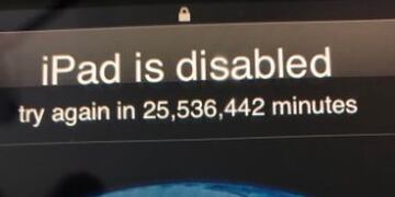 IPad bloqueado por 25 millones de minutos