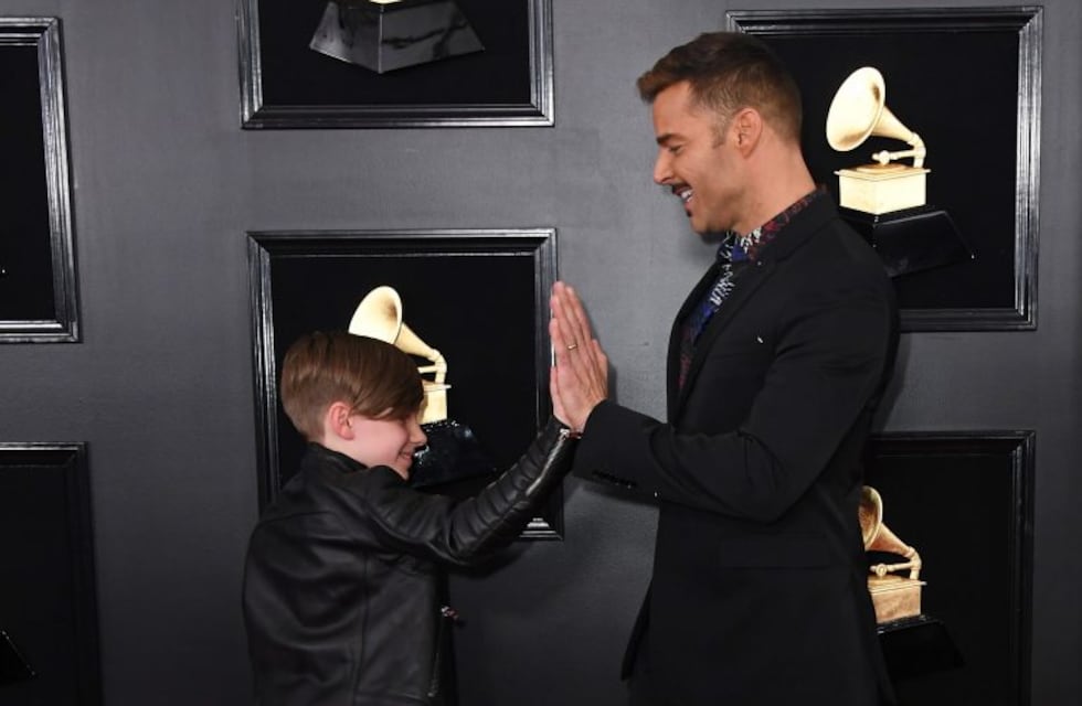 Grammy 2019: Ricky Martin y su hijo se llevaron todas las miradas en la alfombra roja