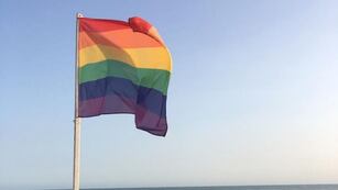 Colgó una bandera del orgullo LGBT, un cliente lo criticó y su respuesta se viralizó.