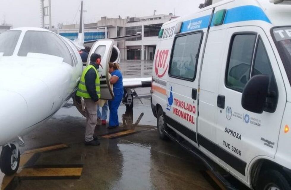 Trasladaron a una bebé de dos días de vida a La Plata