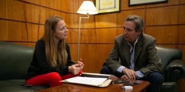 Paula Allasino (Hacienda) con Emir Félix