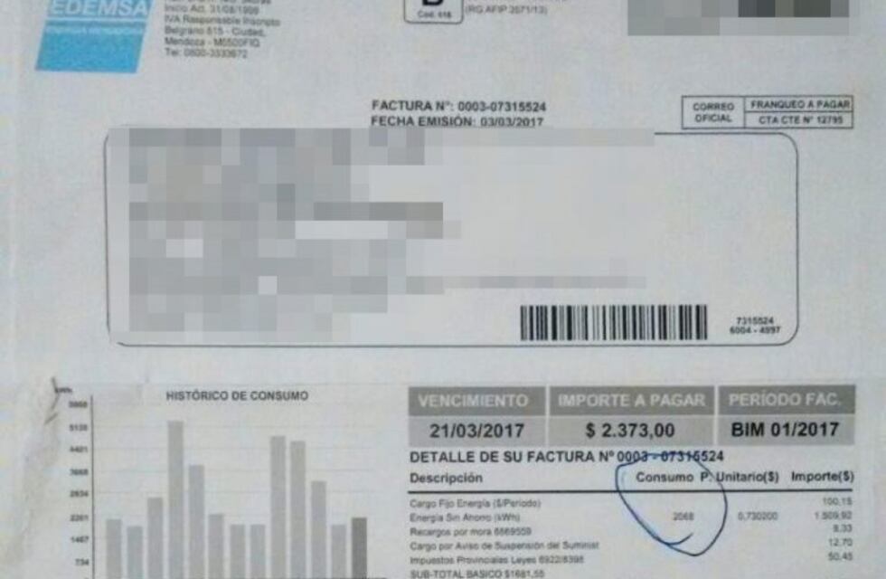 Indignación en Uspallata: las boletas de luz superan los $ 2 mil