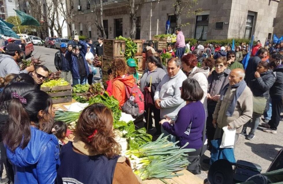 Los precios que se ofrecen en el "verdurazo" en Plaza de Mayo