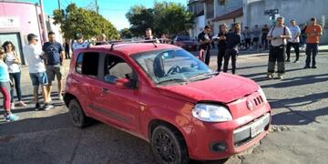 Cuatro heridos en un fuerte accidente