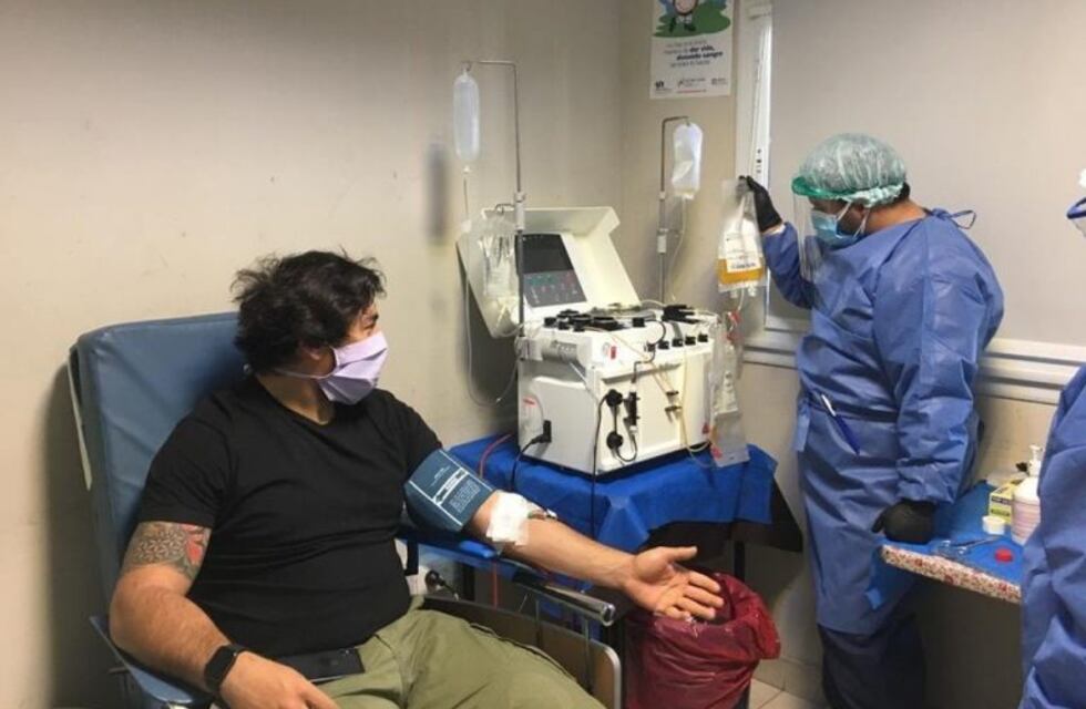 Se realizó el primerprocedimiento de extracción de plasma de un paciente recuperado de covid-19