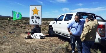 Se colocó la primer estrella que conmemoración a víctimas fatales en Chubut