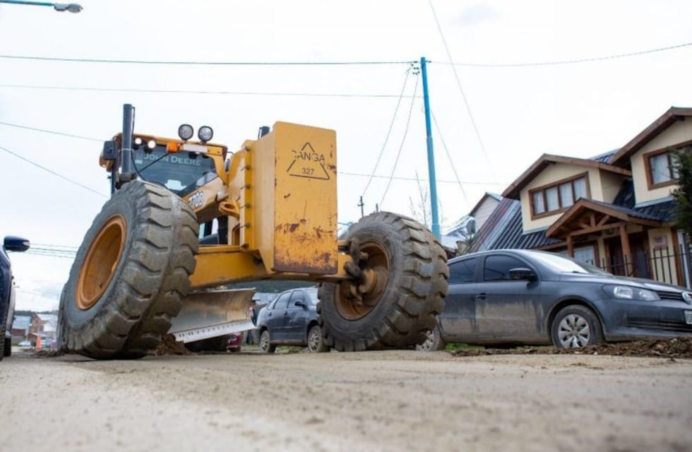 Ushuaia: continúan los trabajos de obra pública