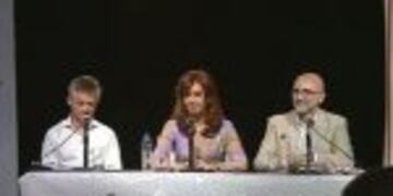 Cristina en homenaje a los Detenidos Desaparecidos de colectividades u00e1rabe y judu00eda