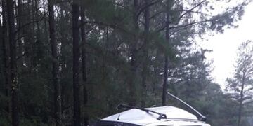 El percance vial ocurrió en medio del temporal que azotó Oberá este martes\u002E