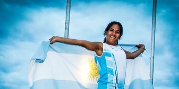 Yanina Martinez corrió los 100 metros llanos