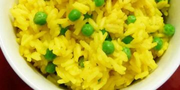 Receta arroz al azafrán con arvejas\u002E