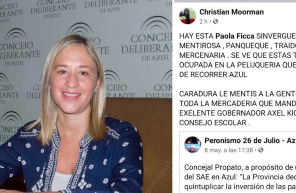 Acoso digital: denuncian a un militante de Todos Azul por hostigar a la concejal Paola Ficca