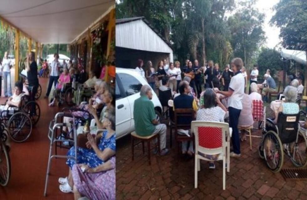 Los Hogares de Ancianos vivieron emocionantes Cantadas Navideñas