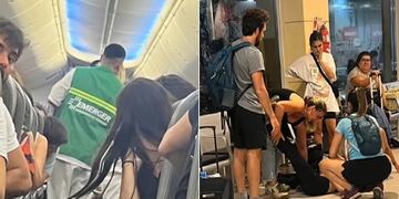 Pánico en avión de Aerolíneas Argentinas que aterrizó de emergencia: “Olor a quemado y combustible” (Gentileza)