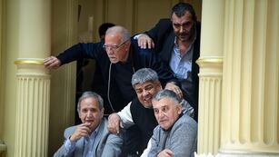 Gremios durante la eliminación del Impuesto a las Ganancias, en 2023. (Gentileza Comunicación Senado)