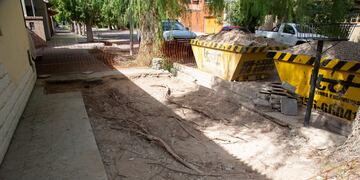 La Municipalidad de la Ciudad de Mendoza ya trabaja en el arreglo de veredas dañadas por el arbolado en la Cuarta y Sexta Secciones. Gentileza MCM