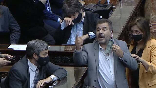 Cristian Ritondo y su enojo durante la sesión en Diputados por el aborto legal.