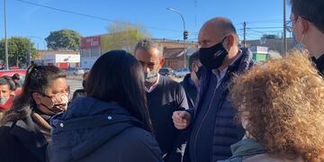 El rafaelino visitó la ciudad para recorrieron la obra de repavimentación de Bulevar 27 de Febrero entre Avellaneda y Avenida Francia junto al intendente Pablo Javkin.