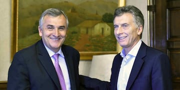 Mauricio Macri junto a Gerardo Morales.