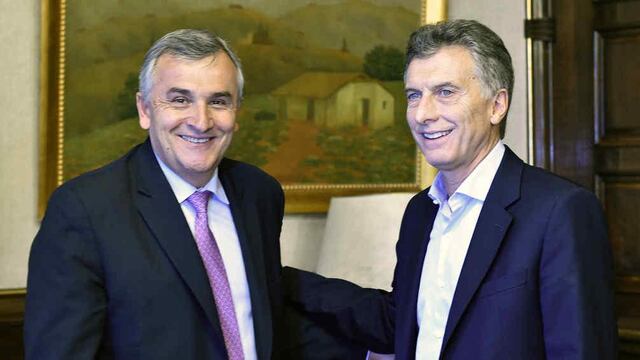 Mauricio Macri junto a Gerardo Morales.