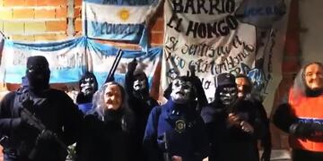 "Lo vamos a matar al juez al fiscal, al hijo del juez y al que venga.", la advertencia de los enmascarados (Captura de video).