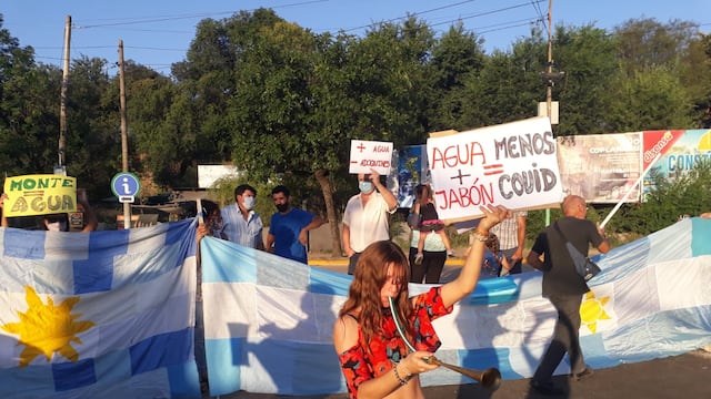 Sierras Chicas. Vecinos se movilizaron para pedir agua potable en la zona.